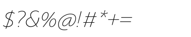 Nocturne Sans Thin Italic Font OTHER CHARS