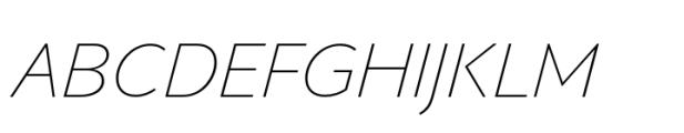 Nocturne Sans Thin Italic Font UPPERCASE