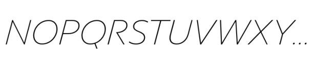 Nocturne Sans Thin Italic Font UPPERCASE