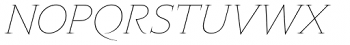 Nocturne Serif Extra Thin Italic Font UPPERCASE