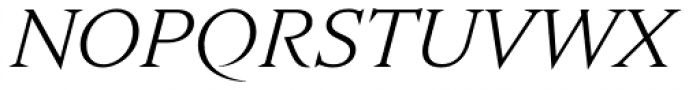 Nocturne Serif Light Italic Font UPPERCASE