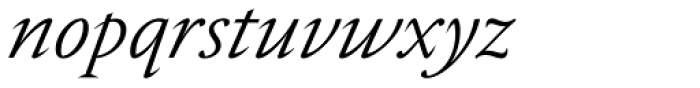 Nocturne Serif Light Italic Font LOWERCASE