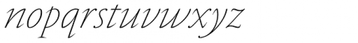 Nocturne Serif Thin Italic Font LOWERCASE