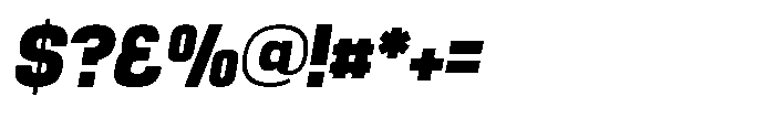 Noda Small Black Italic Font OTHER CHARS