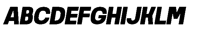 Noda Small Black Italic Font UPPERCASE