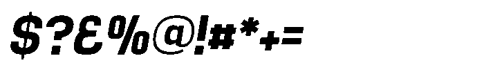 Noda Small Bold Italic Font OTHER CHARS