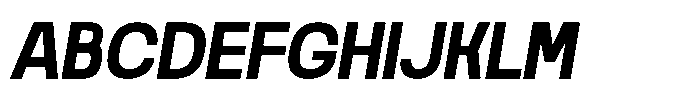 Noda Small Bold Italic Font UPPERCASE