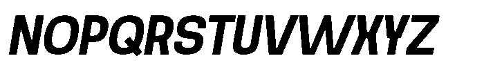 Noda Small Bold Italic Font UPPERCASE