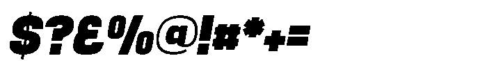 Noda Small Heavy Italic Font OTHER CHARS