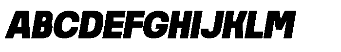 Noda Small Heavy Italic Font UPPERCASE