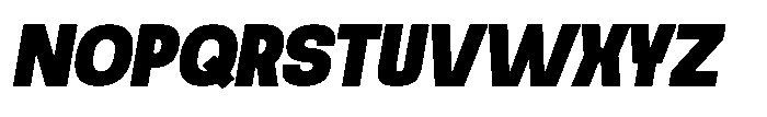 Noda Small Heavy Italic Font UPPERCASE