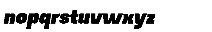 Noda Small Heavy Italic Font LOWERCASE