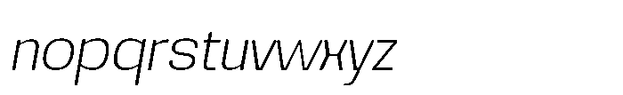 Noda Small Light Italic Font LOWERCASE