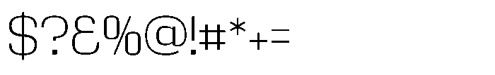 Noda Small Light Font OTHER CHARS