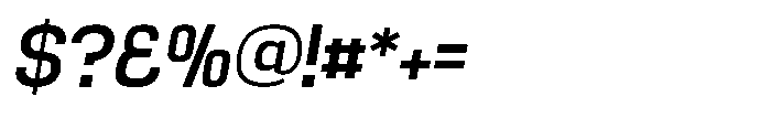 Noda Small Medium Italic Font OTHER CHARS