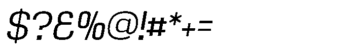 Noda Small Regular Italic Font OTHER CHARS