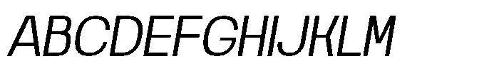 Noda Small Regular Italic Font UPPERCASE