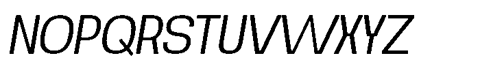 Noda Small Regular Italic Font UPPERCASE