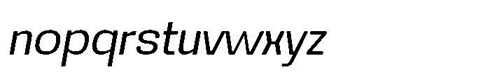 Noda Small Regular Italic Font LOWERCASE