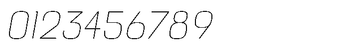 Noda Small Thin Italic Font OTHER CHARS