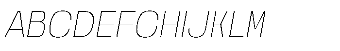 Noda Small Thin Italic Font UPPERCASE