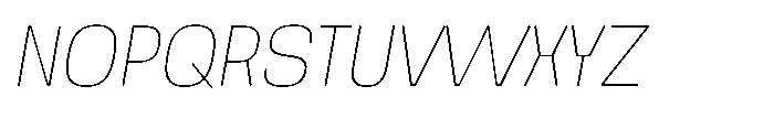 Noda Small Thin Italic Font UPPERCASE