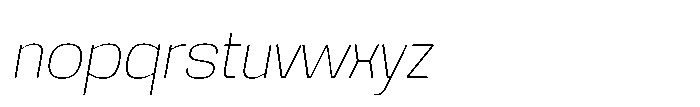 Noda Small Thin Italic Font LOWERCASE