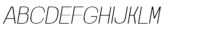 Noda Small Ultra Light Italic Font UPPERCASE