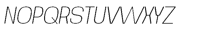 Noda Small Ultra Light Italic Font UPPERCASE