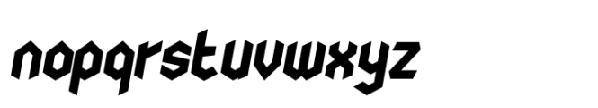Nodami Extra Black Italic Font LOWERCASE