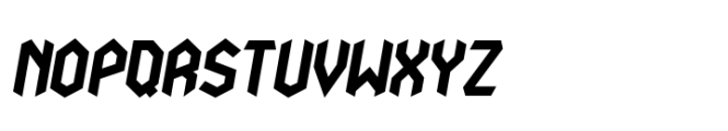 Nodami Extra Bold Italic Font UPPERCASE