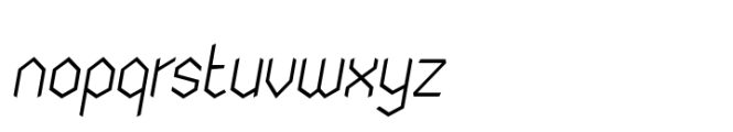 Nodami Extra Light Italic Font LOWERCASE