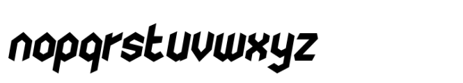Nodami Heavy Italic Font LOWERCASE
