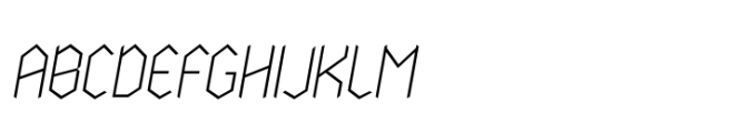 Nodami Thin Italic Font UPPERCASE