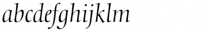Nofret Light Italic Font LOWERCASE