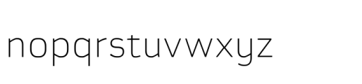 Nogal Thin Font LOWERCASE