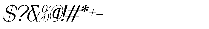 Nogite Modern Italic Font OTHER CHARS