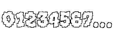 Noise Block  Outline Font OTHER CHARS