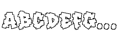 Noise Block  Outline FONT
