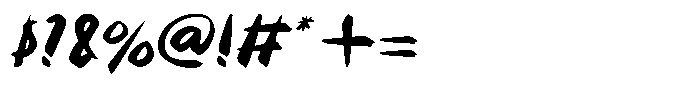 Noka Brush Font OTHER CHARS
