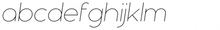Nokio Sans Alt Extra Light Italic Font LOWERCASE