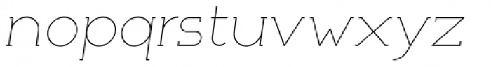 Nokio Slab Alt Extra Light Italic Font LOWERCASE