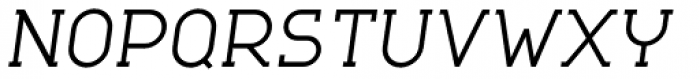 Nokio Slab Alt Regular Italic Font UPPERCASE