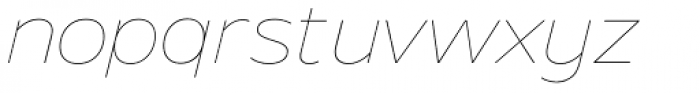 Nolan Thin Italic Font LOWERCASE