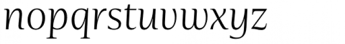 Nomada Serif Thin Italic Font LOWERCASE