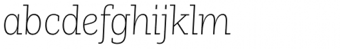 Nomada Slab Extrathin Italic Font LOWERCASE
