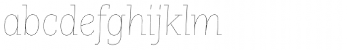 Nomada Slab Hairline Italic Font LOWERCASE