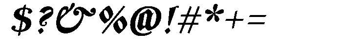Nomen Est Omen Bold Italic Font OTHER CHARS