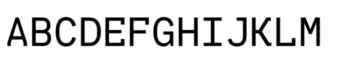 Nomenclatur Mono Regular Font UPPERCASE
