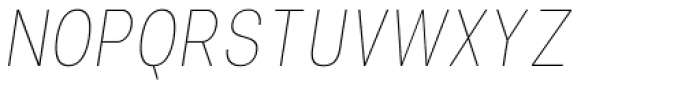 Nominee Thin Condensed Italic Font UPPERCASE